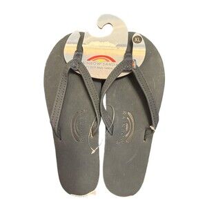 Rainbow Thong Strap Thin Navy Sandals Womens XL 8.5-9.5 301ALT Single Layer Arch
